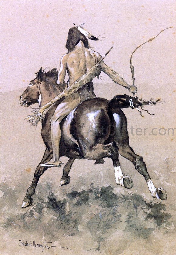  Frederic Remington Going to the Buffalo Hunt - Canvas Art Print