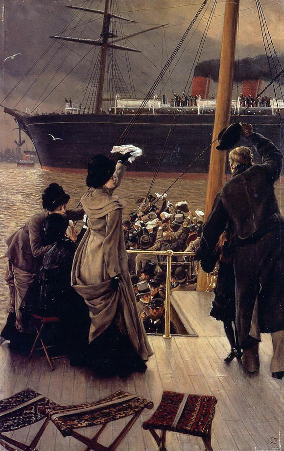  James Tissot Goodby, on the Mersey - Canvas Art Print