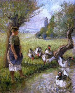  Camille Pissarro Goose Girl - Canvas Art Print