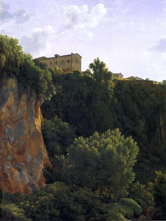  Jean-Joseph-Xavier Bidauld Gorge at Civita Castellana - Canvas Art Print