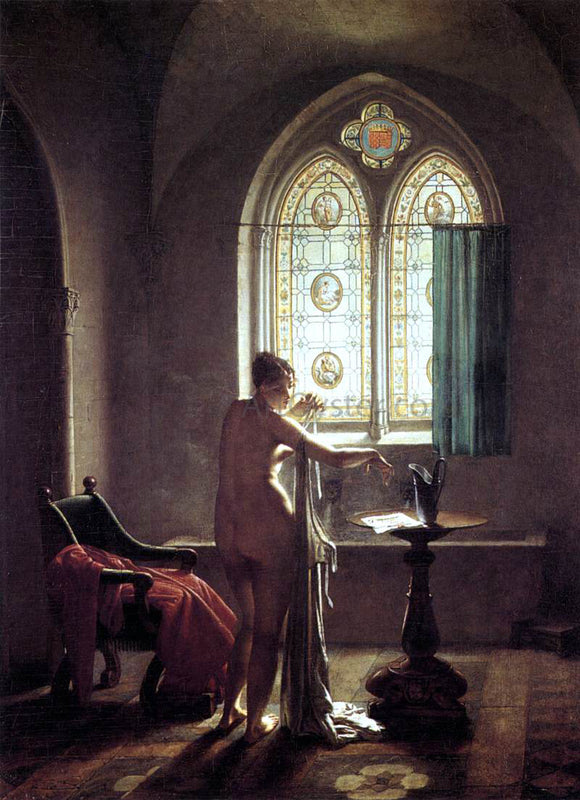  Jean-Baptiste Mallet Gothic Bathroom - Canvas Art Print