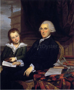  Charles Willson Peale Governor Thomas McKean and His Son, Thomas, Jr. - Canvas Art Print
