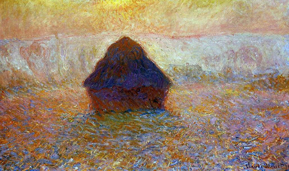  Claude Oscar Monet Grainstack, Sun in the Mist - Canvas Art Print