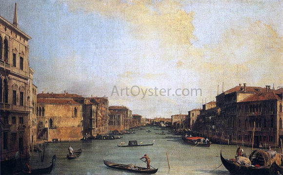  Canaletto At the Grand Canal from the Palazzo Balbi - Canvas Art Print