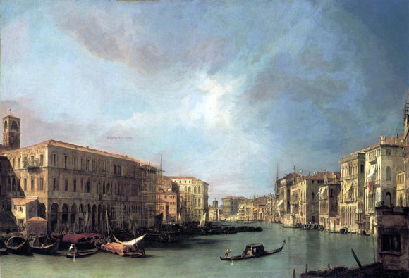 Canaletto Grand Canal: Looking North from near the Rialto Bridge - Canvas Art Print