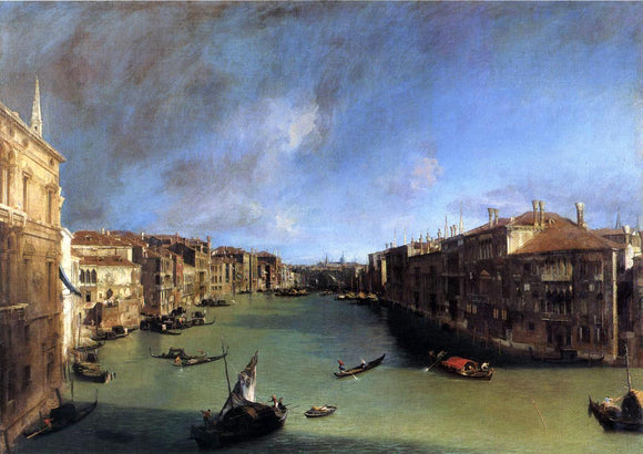  Canaletto Grand Canal: Looking Northeast from the Palazzo Balbi to the Rialto Bridge - Canvas Art Print