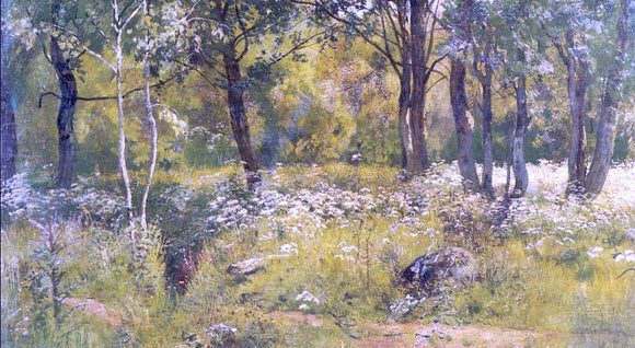  Ivan Ivanovich Shishkin Grassy glades of the forest (etude) - Canvas Art Print