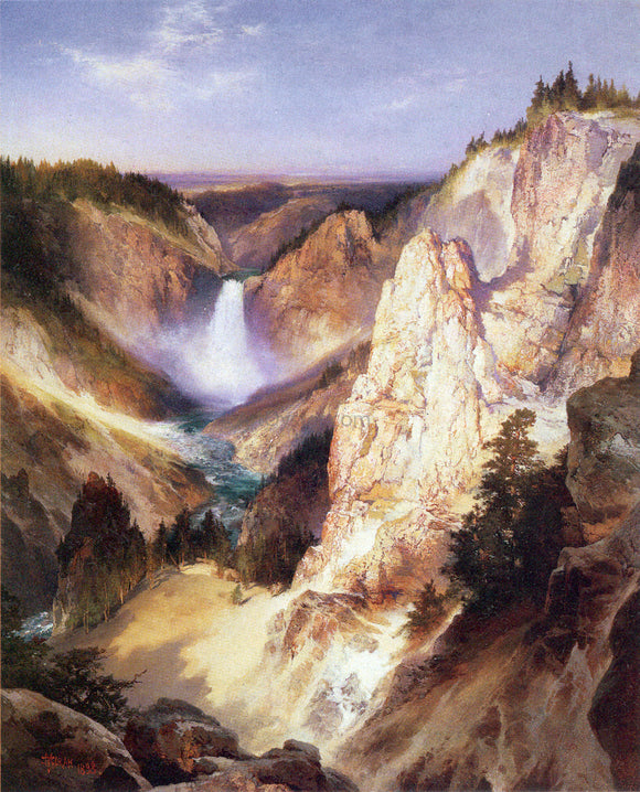  Thomas Moran Great Falls of Yellowstone - Canvas Art Print