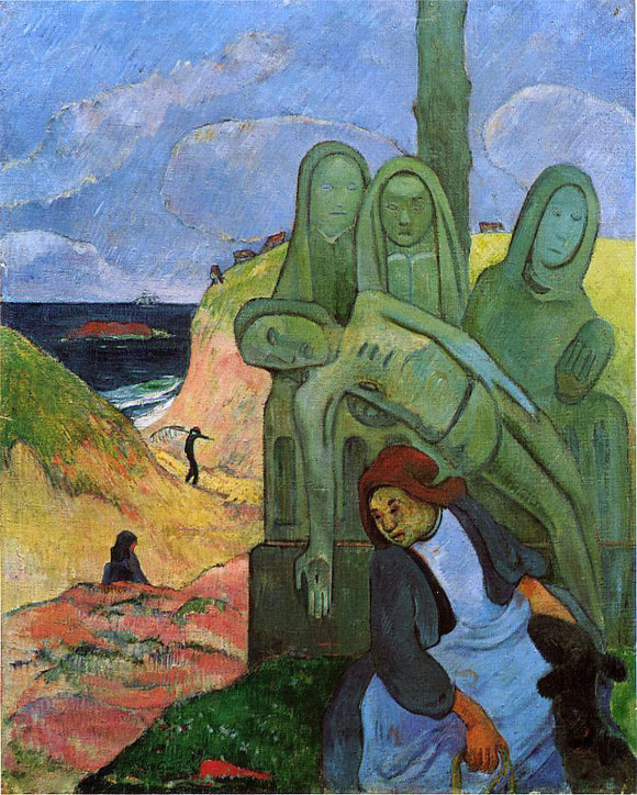  Paul Gauguin Green Christ (also known as Breton Calvary) - Canvas Art Print