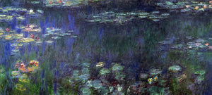  Claude Oscar Monet Green Reflection (left half) - Canvas Art Print
