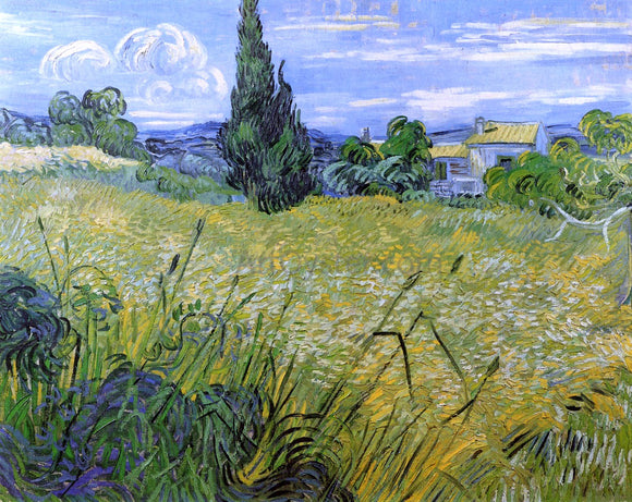  Vincent Van Gogh Green Wheat Field with Cypress - Canvas Art Print