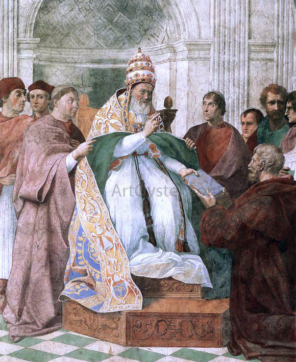  Raphael Gregory IX Approving the Decretals (Stanza della Segnatura) - Canvas Art Print