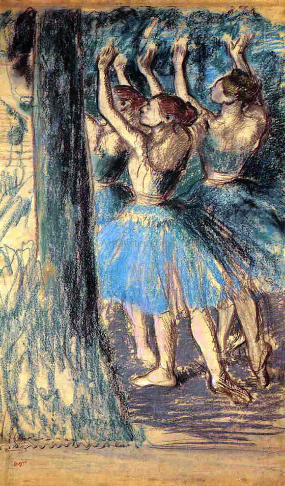  Edgar Degas Group of Dancers, Tree Decor - Canvas Art Print