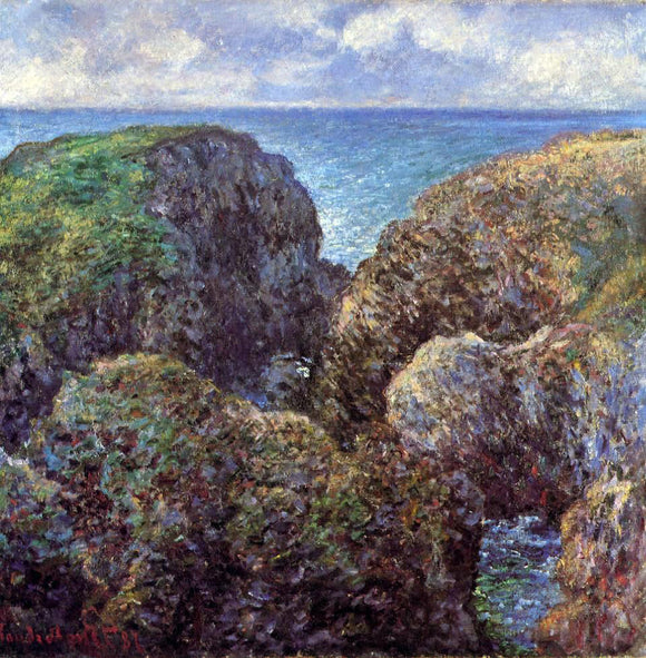  Claude Oscar Monet Group of Rocks at Port-Goulphar - Canvas Art Print