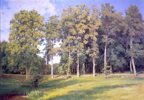  Ivan Ivanovich Shishkin Grove near pond - Canvas Art Print