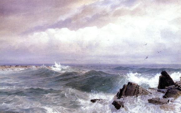  William Trost Richards Gull Rock, Newport, Rhode Island - Canvas Art Print