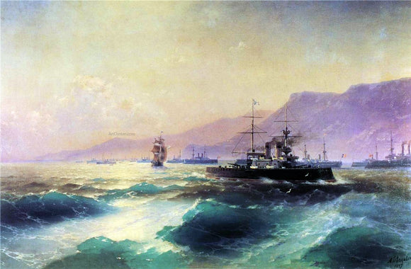  Ivan Constantinovich Aivazovsky Gunboat off Crete - Canvas Art Print