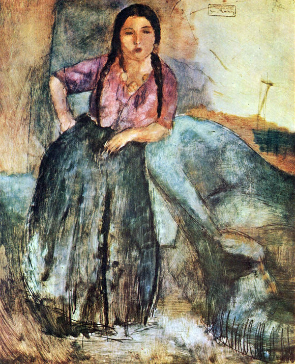  Jules Pascin Gypsy Girl - Canvas Art Print
