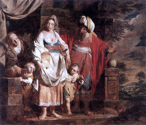  Pieter Jozef Verhaghen Hagar and Ishmael Banished by Abraham - Canvas Art Print