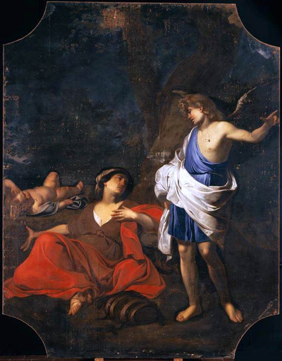  Giovanni Battista Spinelli Hagar and the Angel - Canvas Art Print