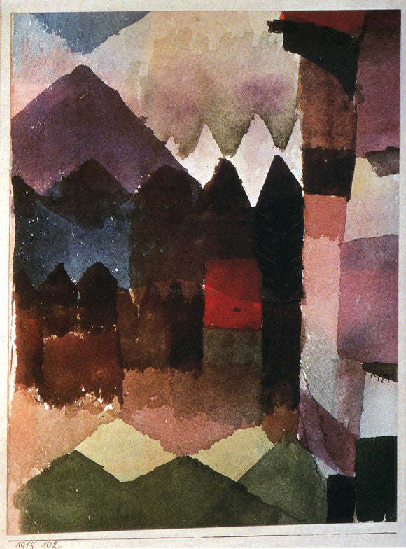  Paul Klee Hairdryer in Marc's Garden - Canvas Art Print