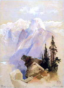  Thomas Moran Half Dome, Yosemite - Canvas Art Print