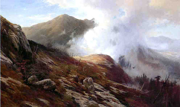  Edward Moran Half-Way Up Mt. Washington - Canvas Art Print