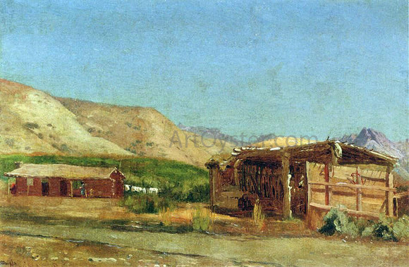  Jervis McEntee Hamilton's Ranch, Nevada - Canvas Art Print