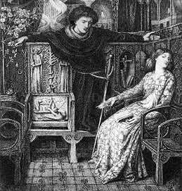  Dante Gabriel Rossetti Hamlet and Ophelia - Canvas Art Print