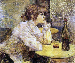  Henri De Toulouse-Lautrec Hangover (also known as The Drinker) - Canvas Art Print