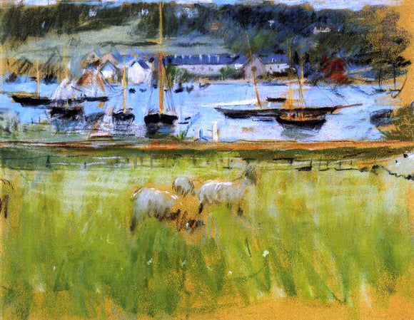  Berthe Morisot Harbor in the Port of Fecamp - Canvas Art Print