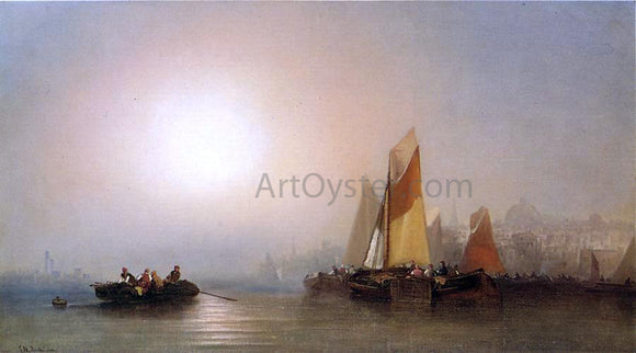  George Washington Nicholson Harbor Scene - Canvas Art Print