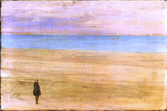  James McNeill Whistler Harmony in Blue and Silver: Trouville - Canvas Art Print