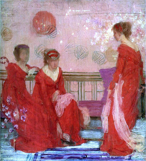  James McNeill Whistler Harmony in Flesh Colour and Red - Canvas Art Print