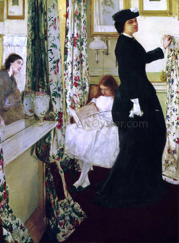  James McNeill Whistler Harmony in Green and Rose: The Music Room - Canvas Art Print