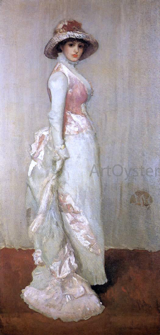  James McNeill Whistler Harmony in Pink and Grey: Valerie, Lady Meux - Canvas Art Print