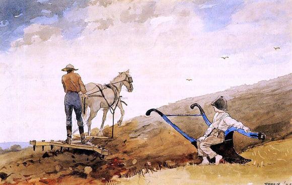  Winslow Homer Harrowing - Canvas Art Print