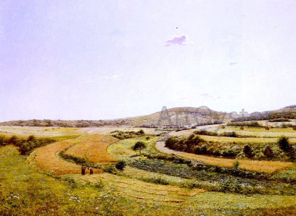  Jean Ferdinand Monchablon Harvesters In An Extensive Landscape - Canvas Art Print