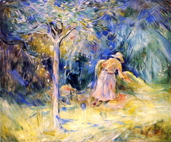  Berthe Morisot Haying at Mezy - Canvas Art Print