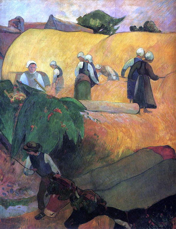  Paul Gauguin Haymaking in Brittany - Canvas Art Print