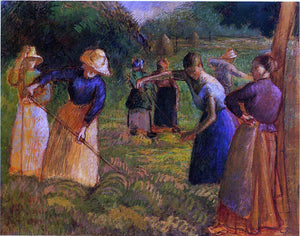  Camille Pissarro Haymaking in Eragny - Canvas Art Print