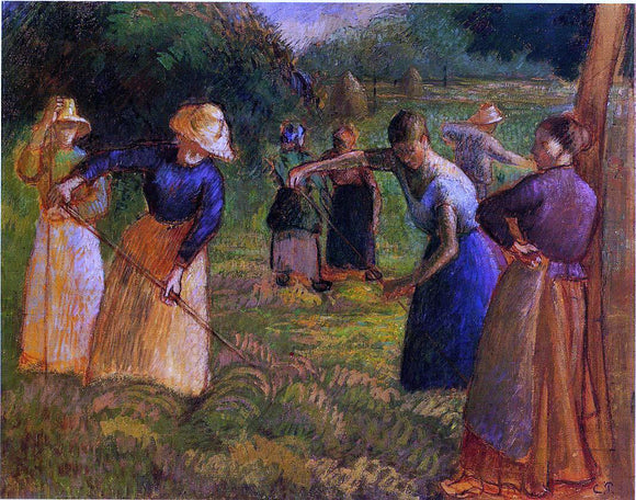  Camille Pissarro Haymaking in Eragny - Canvas Art Print