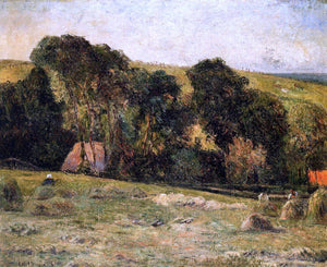  Paul Gauguin Haymaking near Dieppe - Canvas Art Print