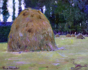  Theodore Wendel Haystacks in Giverny, France - Canvas Art Print
