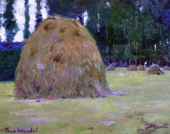  Theodore Wendel Haystacks in Giverny, France - Canvas Art Print