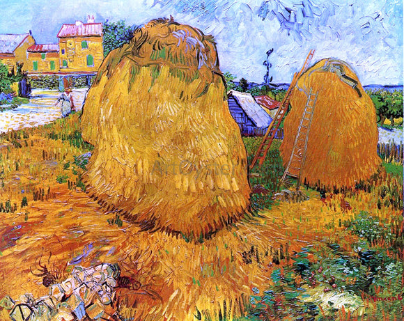  Vincent Van Gogh Haystacks in Provence - Canvas Art Print