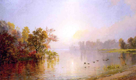  Jasper Francis Cropsey Hazy Afternoon, Autumn, 1873 - Canvas Art Print