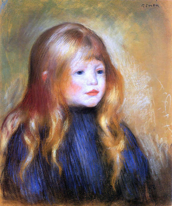  Pierre Auguste Renoir Head of a Child (also known as Edmond Renoir) - Canvas Art Print