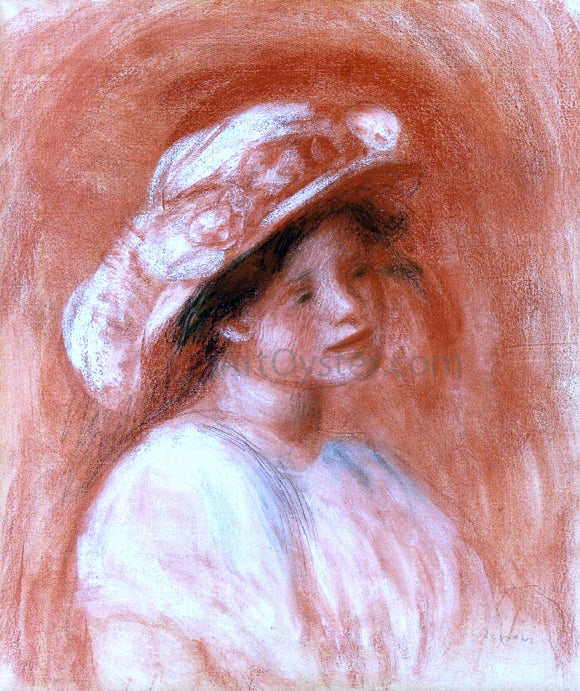  Pierre Auguste Renoir Head of a Girl - Canvas Art Print