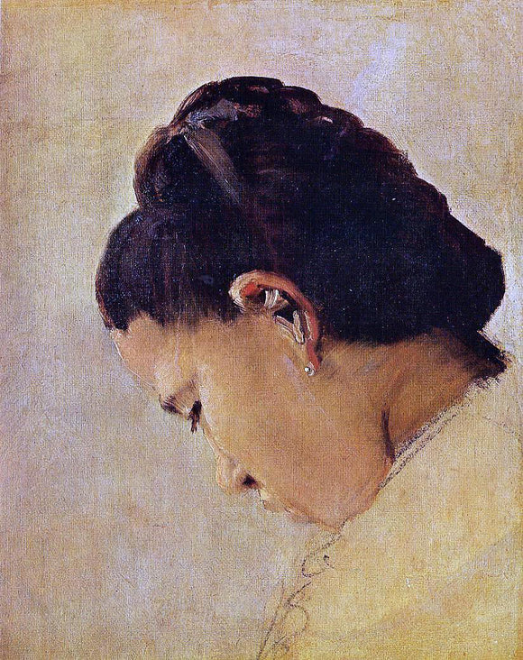  Georges Seurat Head of a Girl - Canvas Art Print